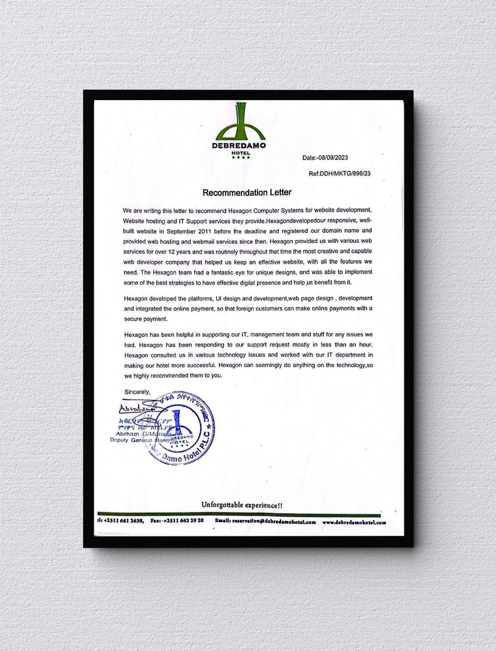 Recommendation Letter