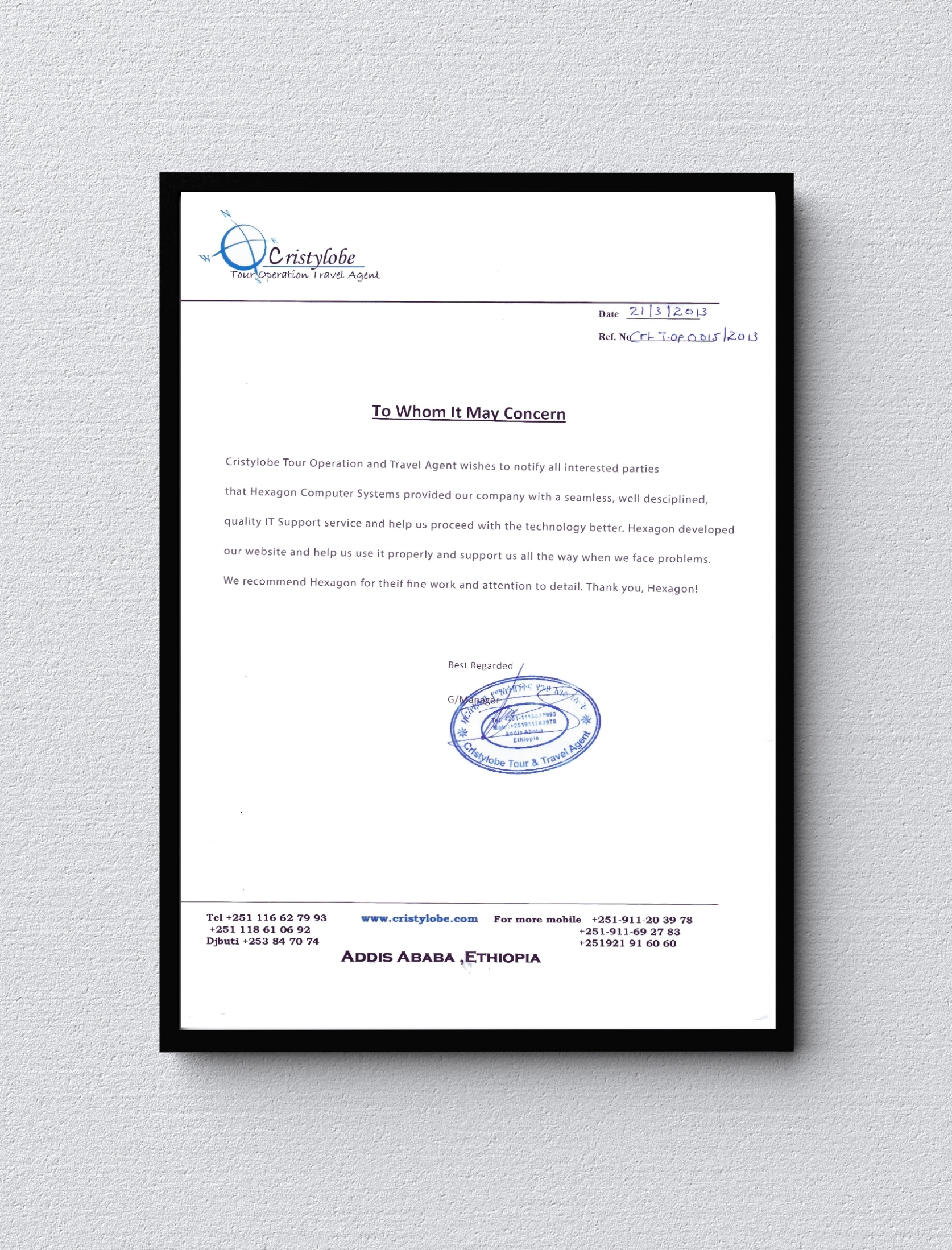 Letter of Recommendation